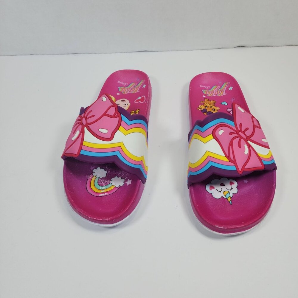Jojo Siwa Nickelodeon Bow Pool Big Girls Pink Sandal Size  4